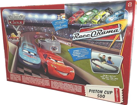 Disney Pixar's Cars - Piston Cup 500 Track Set with 2 Cars