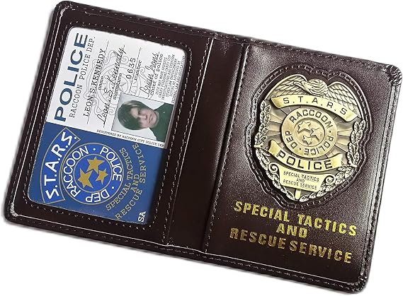 Resident Evil Biohazard S.T.A.R.S RPD Wallet Leon S. Kennedy ID Holder | Chris Jill Wesker Cosplay