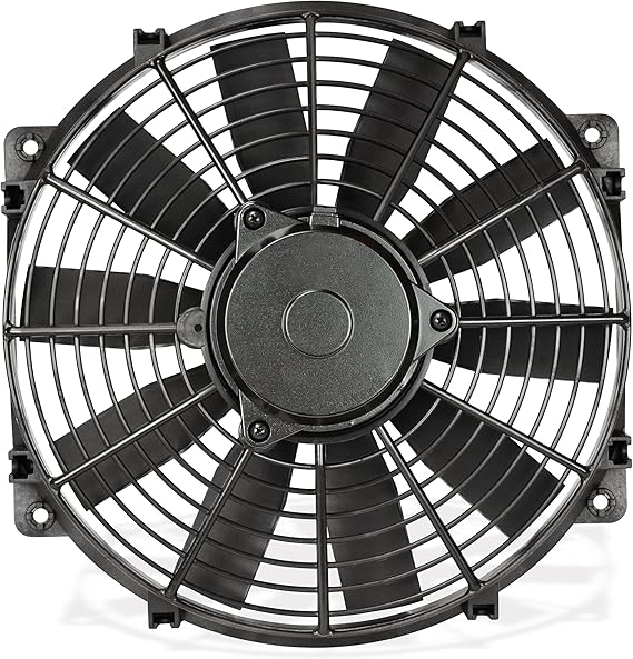 Flex-A-Lite Trimline Reversible Electric Fan, Pusher-Puller Fan (116), Car Accessories, 16 Inches Black