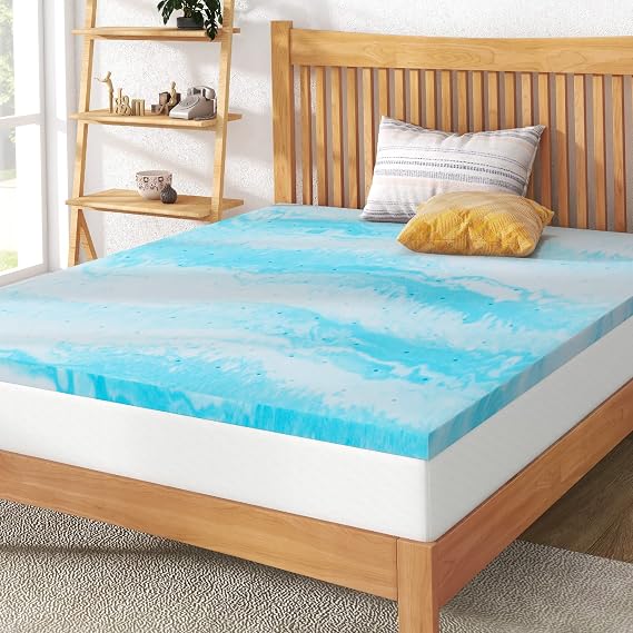 Mattress Topper, 2 Inch Gel Memory Foam Mattress Topper, Queen, CertiPUR-US Certified