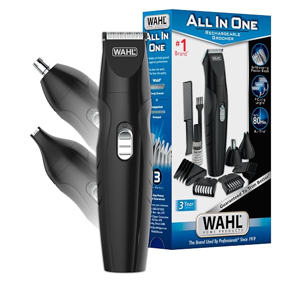 Wahl All in One Cordless Rechargeable Nose, Detail & Beard Trimmer for Men