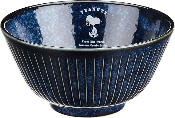Kaneshotouki Peanuts Snoopy Indigo Rice Bowl 614110