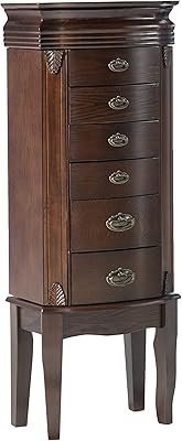 Powell Italian Influenced Transitional Espresso Jewelry Armoire,Brown