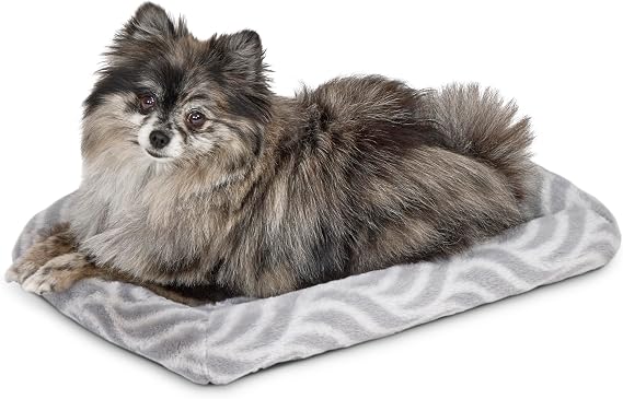 MidWest Homes for Pets QuiteTime Deluxe Wave Bolster Bed for Tiny Dogs; Easily Machine Wash and Dry; Gray; 18"; 40218-WVGY