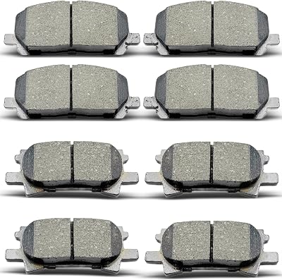 D884 D996 Front Rear Ceramic Brake Pads Set 8pcs Fit For 2004-2007 Toyota Highlander