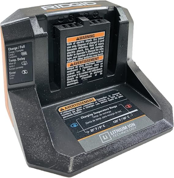RIDGID 18V Lithium-Ion Charger | Not eligible for the Lifetime Service Agreement