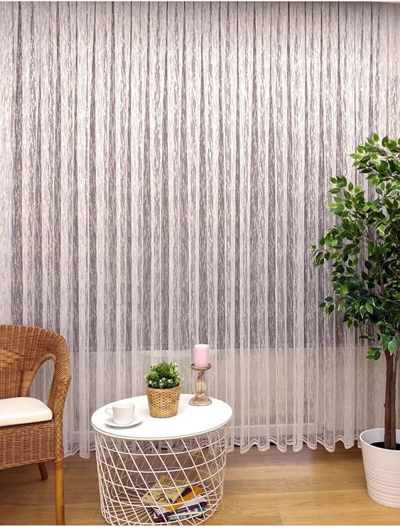 Home Warehouse Home Crown Extrapher Tulle Curtain Single Wing SPDSNCZGEKSTRFR, Ecru, 230 x 260