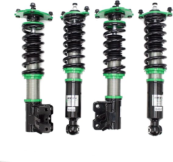 Rev9 R9-HS2-020 Hyper-Street II Coilover Suspension Lowering Kit, Mono-Tube Shock w/ 32 Click Rebound Setting, Full Length Adjustable, compatible with Mitsubishi Mirage FWD (CJ/CK) 1997-01