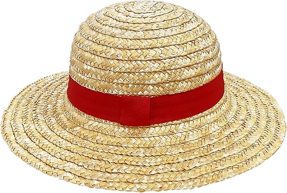 Straw Hat,Anime Costume Caps with String,Summer Beach Sun Hat for Men Women