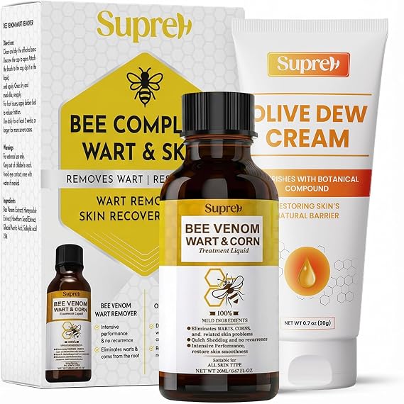 SupreH Salicylic Acid Wart Remover Liquid, Maximum Strength Fast Acting Wart Removal for Plantar & Common Warts on Hands & Feet Removes Warts for Adults & Kids