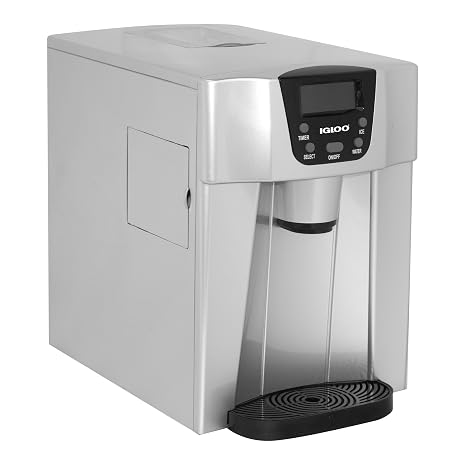 Frigidaire EFIC227 Countertop Compact Ice Maker and Water Dispenser, Black... (-, Silver, 1)