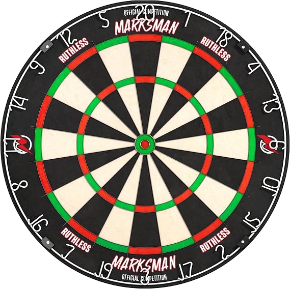 RUTHLESS Marksman Dartboard | Professional Ultra-Thin Wire Sisal Steel Tip Dartboard (DB072).