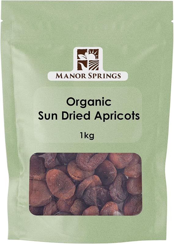 Organic Sun Dried Apricots 1kg by Manor Springs Organic