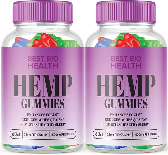 (2 Pack) Best Bio Health Gummies - Official Formula - Best Bio Health Gummy S, Best Bio Health Gummie, Extra Strength, 25mg Per Gummy, 1500mg Per Bottle, Assorted Flavors Great Taste (120 Gummies)