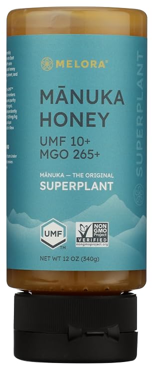 Melora Super Premium Raw Manuka Honey - 12oz Bottle UMF 10+ (MGO 265+)