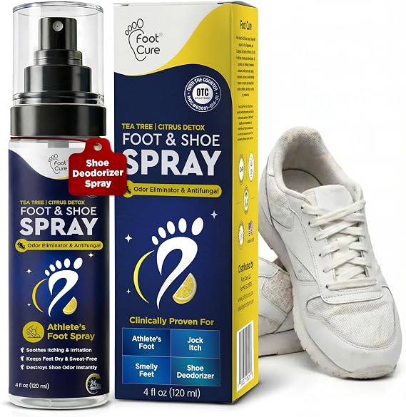 Shoe Deodorizer, Foot Odor Spray, Tea Tree | Citrus Odor Eliminator - 120ml