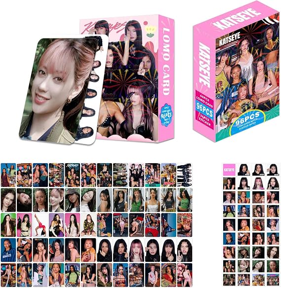 K-Pop LOMO 96Pcs Cards/Stickers for Kat-seye Classic Card Set for Fans,Teens Playing Party Favors and Gift