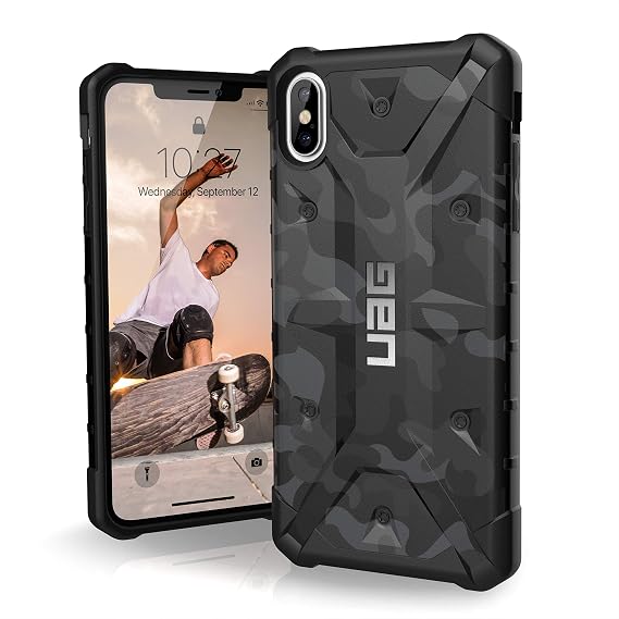 URBAN ARMOR GEAR UAG iPhone Xs Max 6.5" Screen Pathfinder Camo Feather Light Rugged Midnight Military Drop Tested iPhone Case