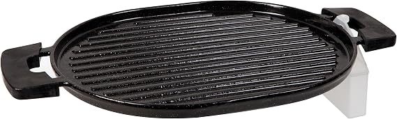 NUWAVE Cast Iron Grill With Enameled Non-Stick Coating, Designed For The NuWave Precision Induction Cooktop Black 16.3" x 10.4" x 0.7" | Designed for Nuwave Precision Induction Cooktop; Smooth Enameled Coating; Ideal for Grilling, Searing & Everyday Cooking