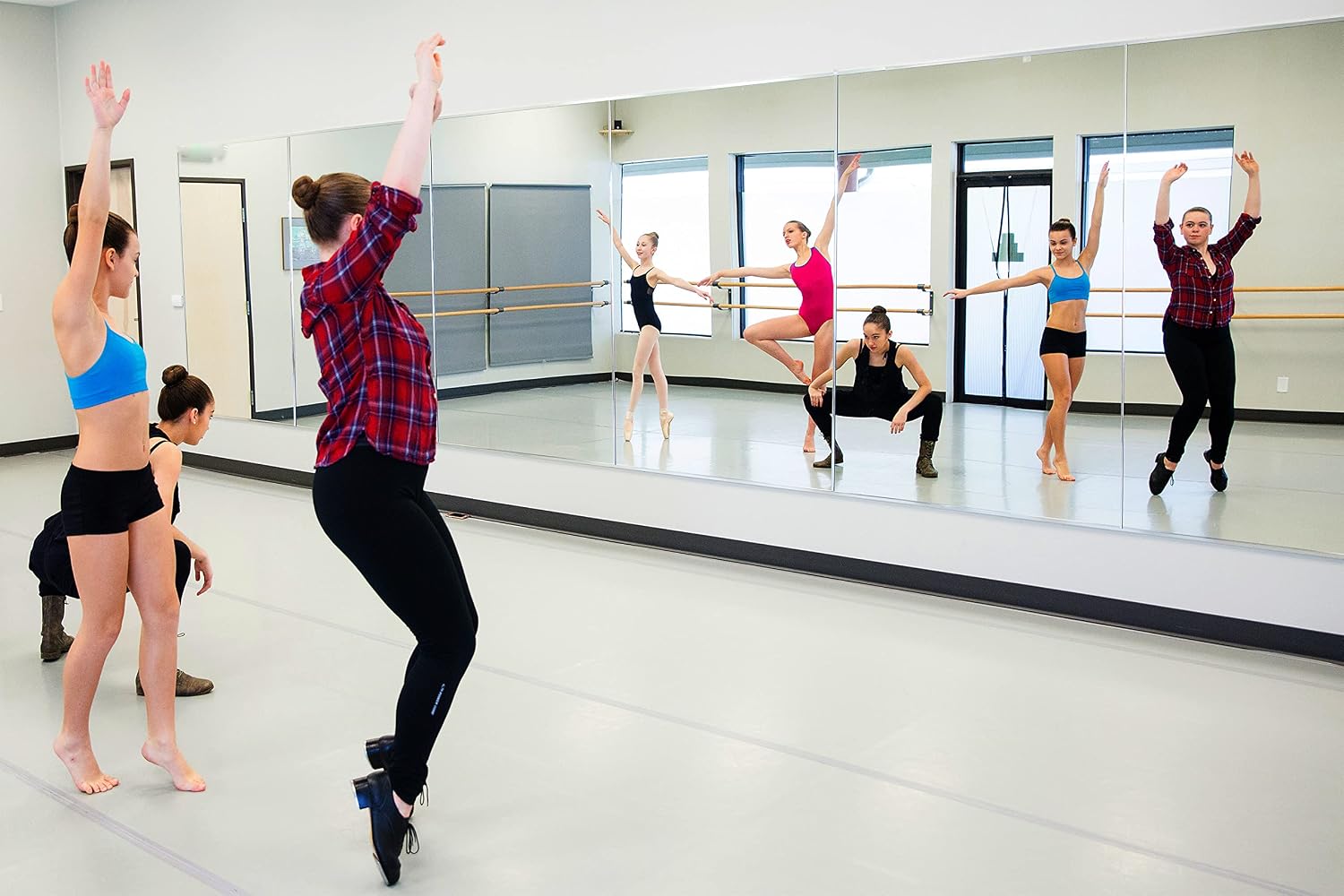 Honyee Gym Mirror, Wall Mounted Frameless Mirror with Polished Edge, Large Activity Mirror for Home GymYoga Room Dancing Room and More1, 48" x 32"