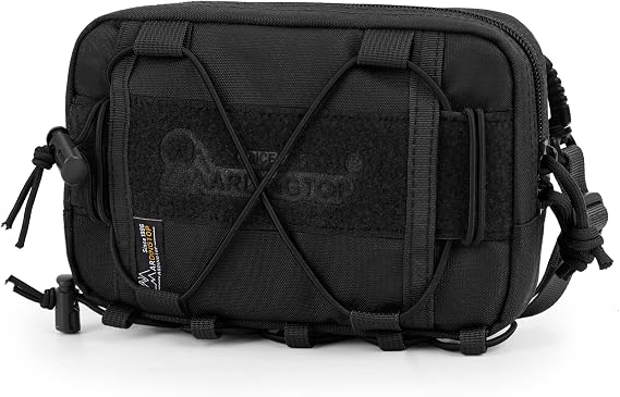 Mardingtop EDC Tactical Pouch Belt Bag with Shoulder Strap, black, 22 x 13 x 6.5 cm (L x B x H)