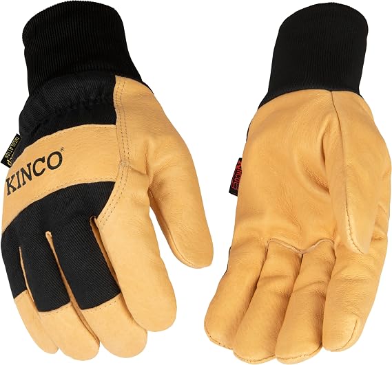 Kinco 1928KW Thermal Lined Grain Pigskin Leather Palm Work Glove with Knit Wrist