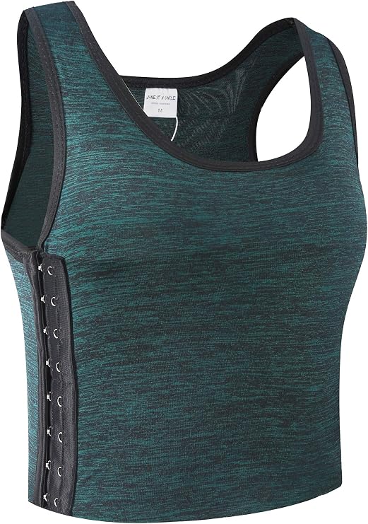 XUJI Transgender FTM Breathable Cotton Elastic Band Colors Chest Binder Tank Top (M-6XL)