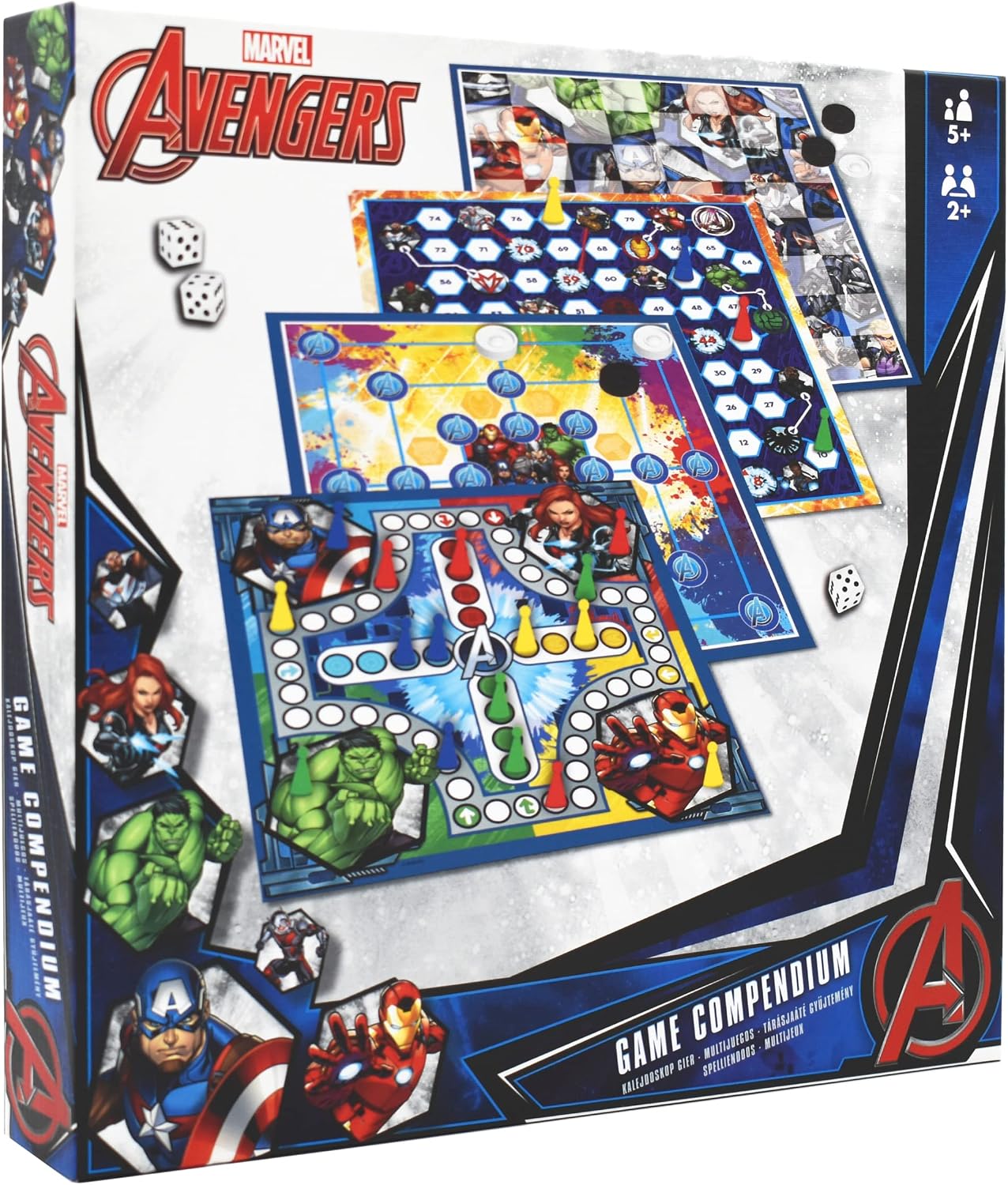 Cartamundi Marvel Home Sprint Board Game, 5 Marvel Playing Pieces Included, Family Friendly Game, Great Gift For Kids, Ages 6+
