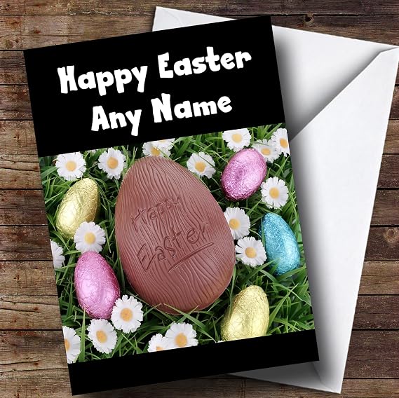 Chocolate Egg Personalised Easter Card | Easter Card | Happy Easter Card