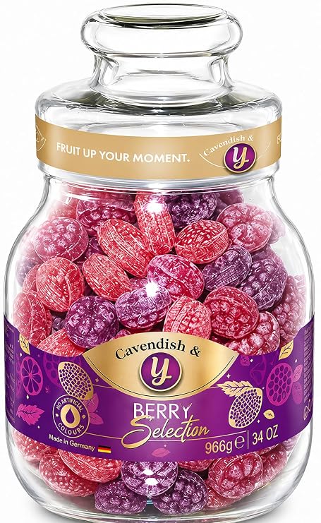 Cavendish and Harvey Fruit Hard Candy Drops 34 Ounce (Berry Selection)