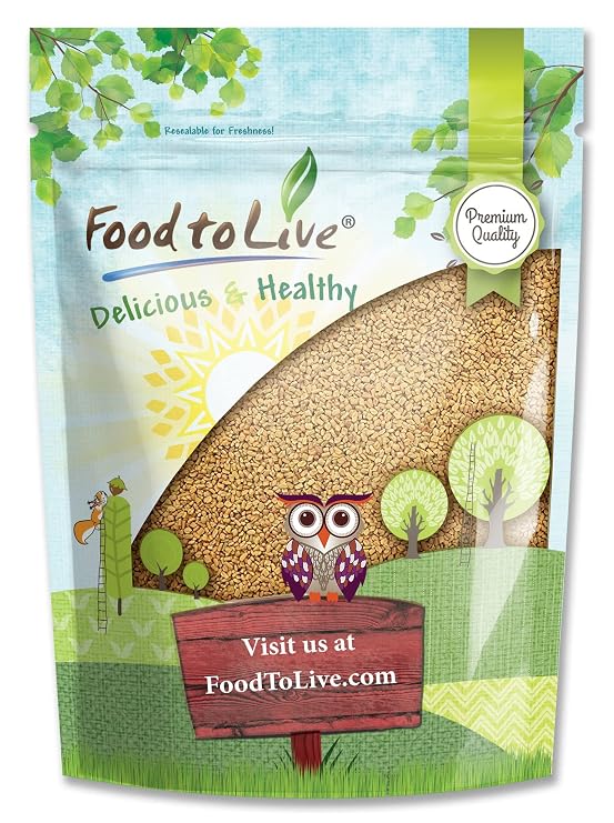 Fenugreek Seeds, 4 Pounds Whole, Raw, Sproutable, Vegan, Kosher, Bulk Methi, Good Source of Dietary Fiber, Protein, Iron, Great for Pickling, Vegetable Dishes, and Spice Mixes