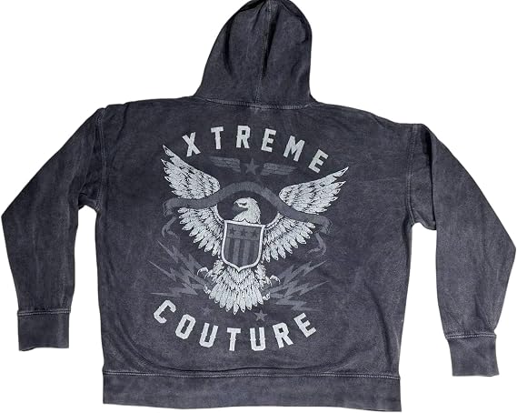 Xtreme Couture By Affliction Unisex Oversized Boxy Pullover Hoodie Bravenet