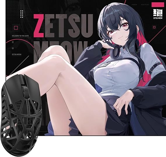WLMOUSE Beast X Mini Pro Magnesium Gaming Mouse(Black,TTC Switch,Side Slits)+ZETSUMEOW JUE 2.0 Mouse Pad(Black)