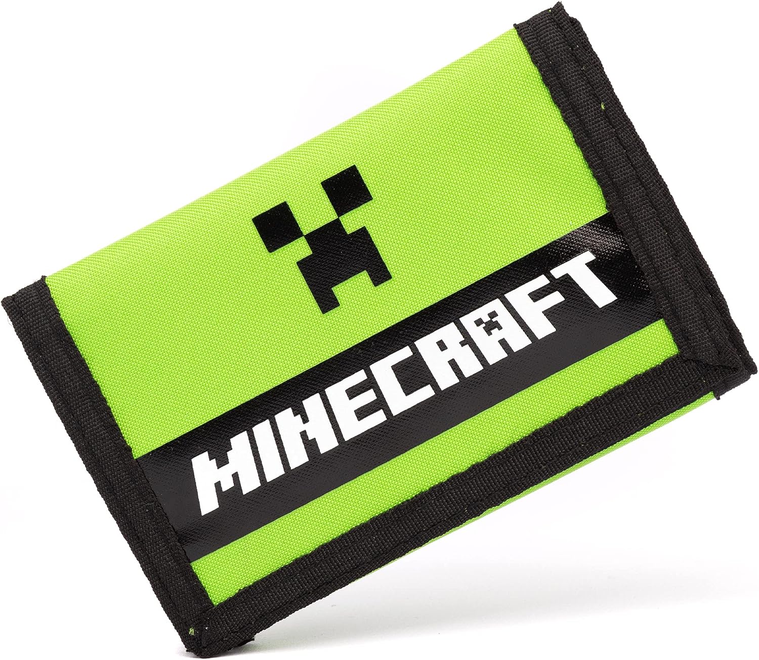 Minecraft Wallet Trifold for Kids | Boys Girls Creeper Green OR Black Money Purse | Game Merchandise Gifts One Size