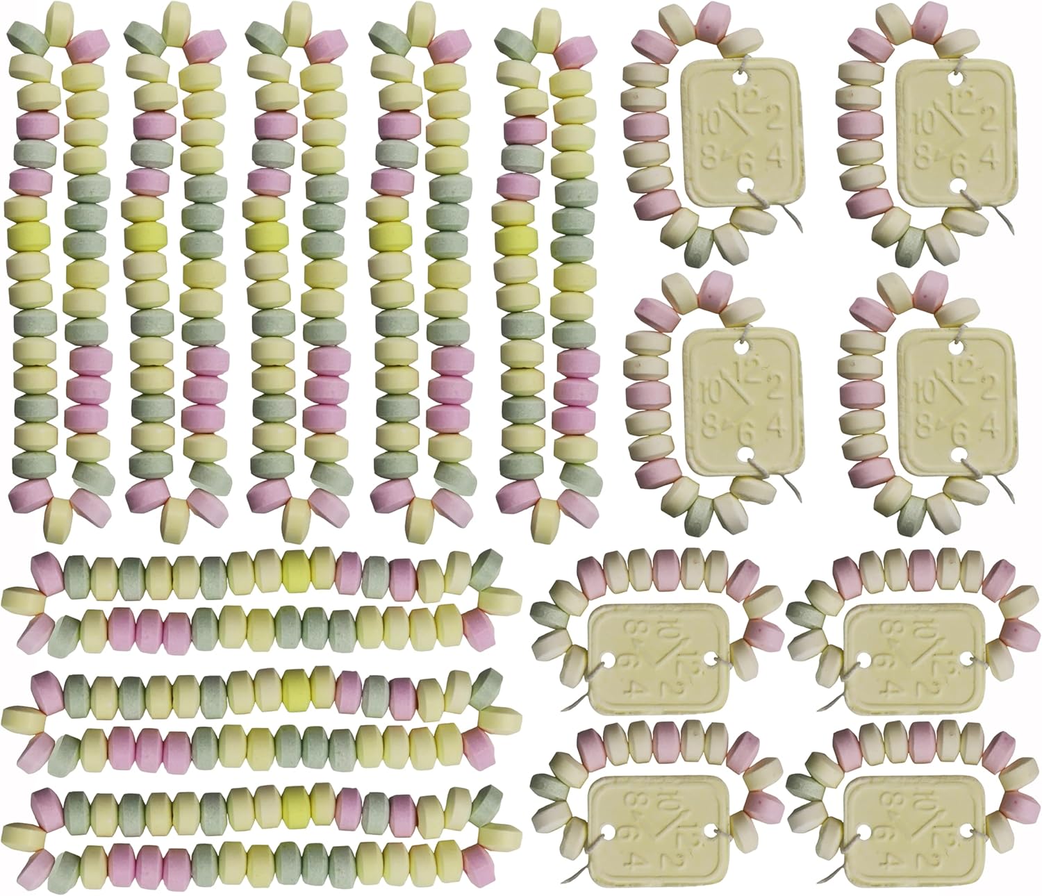 CAPTAIN PLAY Retro Candy Party Pack with Candy Necklaces and Candy Watches, 16 pices Individually Wrapped, 244g