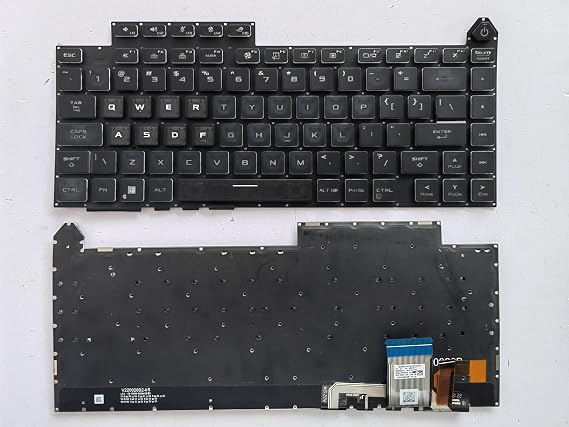 Laptop Replacement Keyboard US for Asus ROG Strix G16 G614 G614J G614JU G614JV G614JZ No TrackPoint,Backlit Black