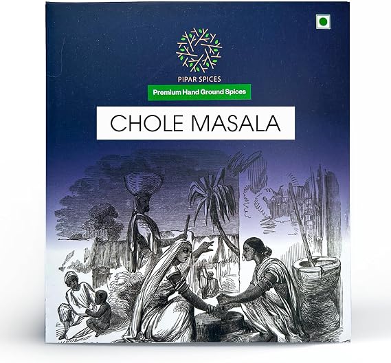 Pipar Spices Chole/Chana Masala - 200g (7 oz) Pack | Hand Grounded For Rich Aroma And Flavor.