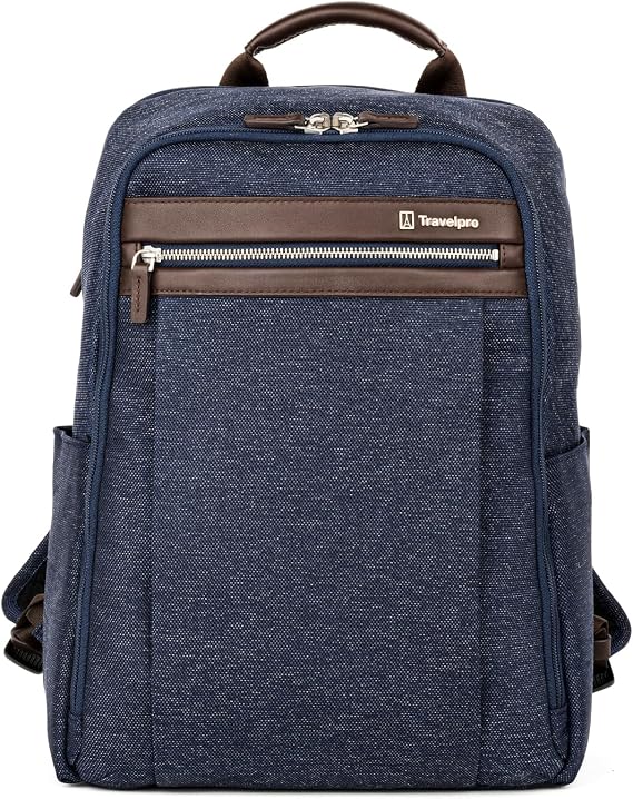 Travelpro Platinum Elite Slim Laptop Backpack, Blue, 16-Inch