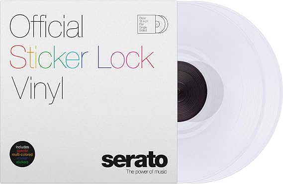 Serato SCV-PS-SL-BM Sticker Lock 12" Control Vinyl pressing for Serato DJ - (Pair)