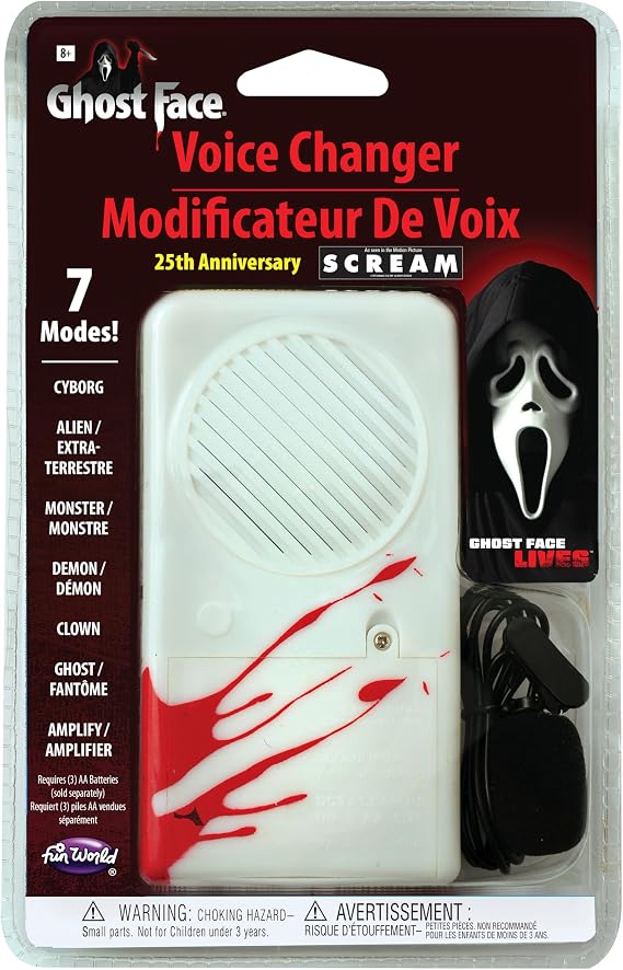 Fun World Ghost Face 25th Anniversary Deluxe Voice Changer