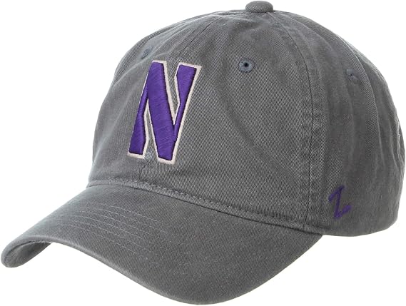 NCAA Northwestern Wildcats Mens Adjustable Scholarship Hat Charcoal, Northwestern Wildcats Charcoal, Adjustable, One size