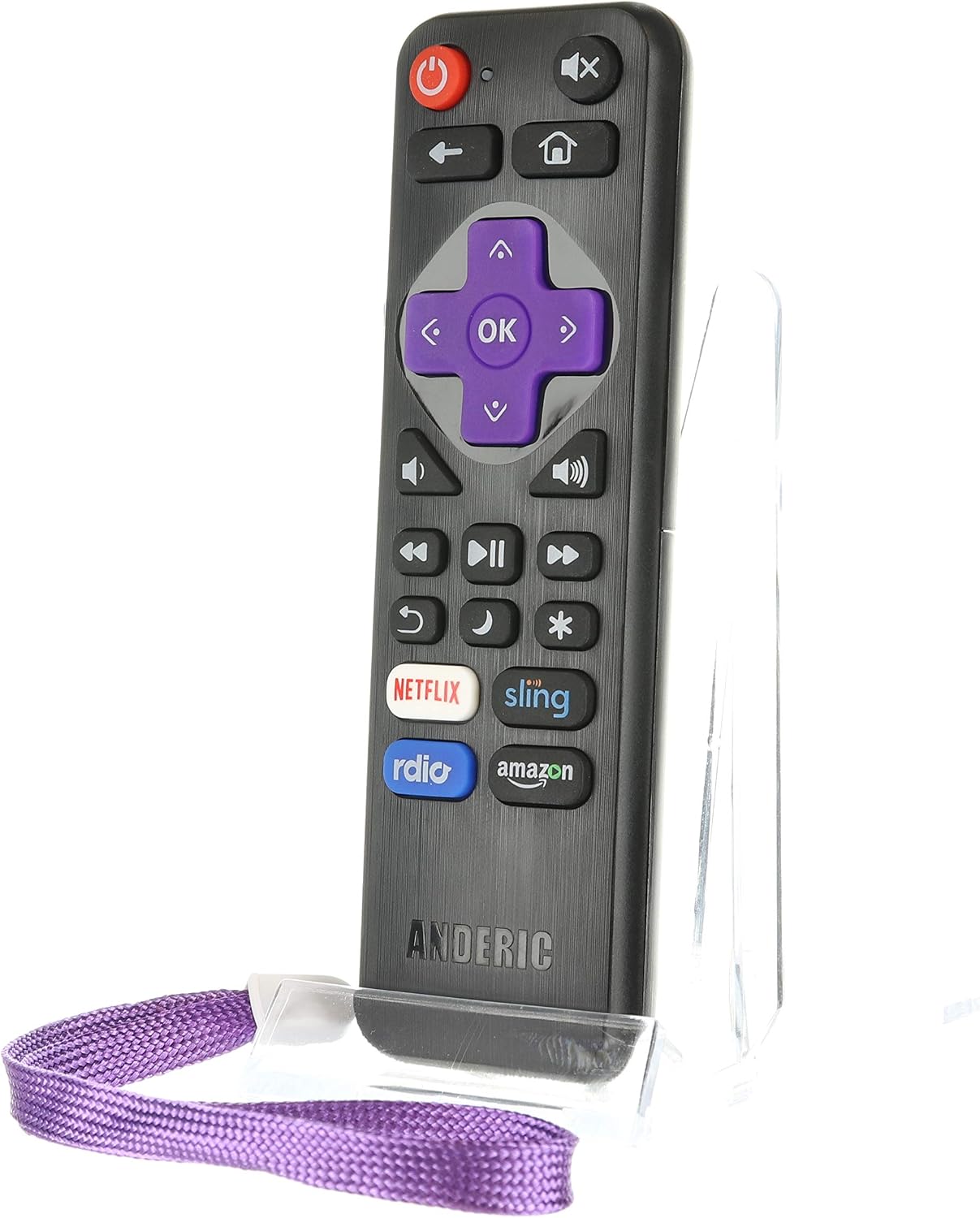 Anderic RRLF16 IR Remote fit for Roku TVs - Also fit for LG, fit for TCL, fit for Hitachi, fit for Sanyo, fit for Philips, fit for JVC, fit for ONN, fit for Element, fit for RCA fit for Roku TVs