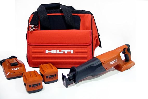 Hilti 03467882 WSR 18-A CPC Reciprocating Cordless Saw Package with Impact Resistant Case