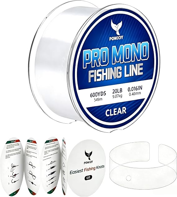 Monofilament Fishing Line, Invisible Nylon Wire, Knot Guide Cards