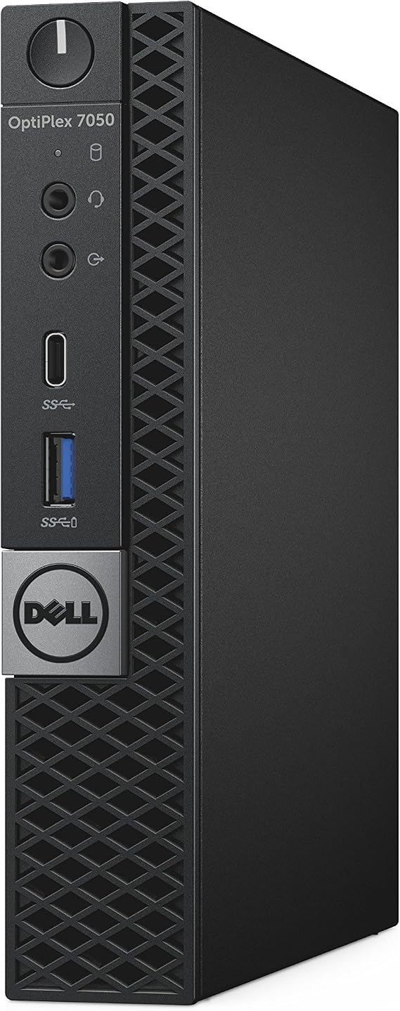 Dell OptiPlex 7050 Micro Form Factor Desktop Computer, Intel Core i7-7700T, 8GB DDR4, 128GB Solid State Drive, Windows 10 Pro (F9WXM)