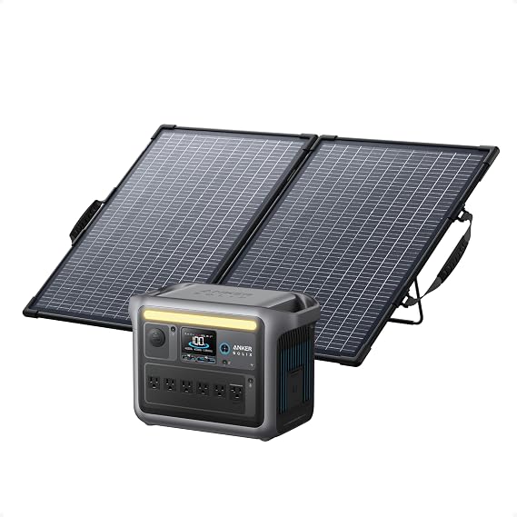 Anker SOLIX C1000 Portable Power Station and 100W Bifacial Panel, 1,056Wh