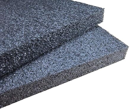 Polyethylene Foam Sheet 12 x 12 x 2.5 Inch Thick - 4 Pack Black Charcoal - Custom Foam Inserts High Density Closed Cell PE Case Packaging Shipping