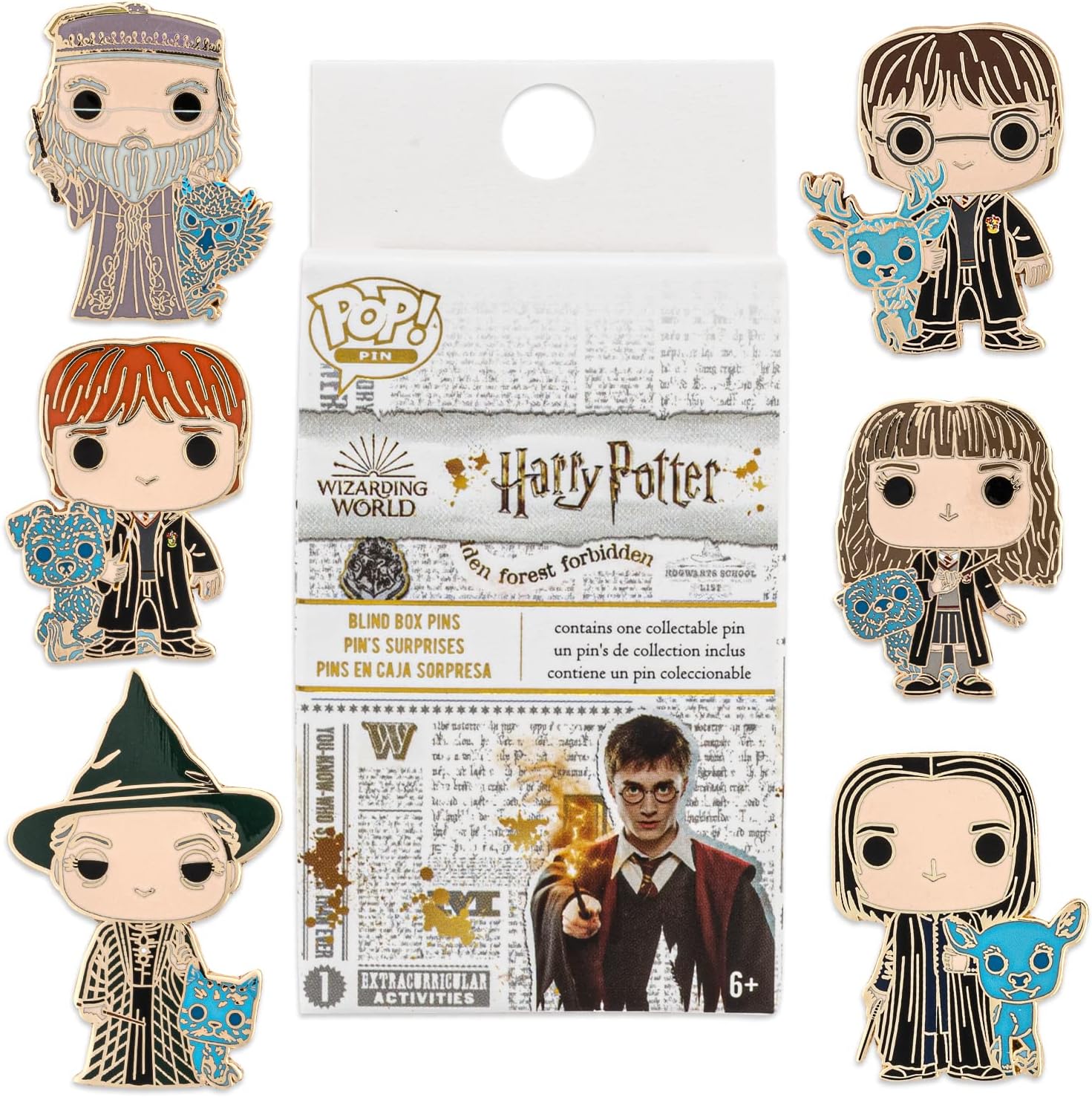 Loungefly Harry Potter Enamel Pins Blind Box - 1 out of a possible 6 options - Cute Collectable Novelty Brooch - for Backpacks &amp; Bags - Gift Idea - Official Merchandise