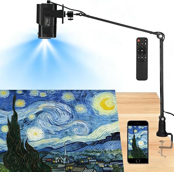 Art Projector for Tracing and Drawing with Exclusive Drawing App, Native 1280P HD Drawing Projector for Artists & Adults, 8 Pro Tracing Tools for Painting on Canvas, Wall Murals, Cake Decorating