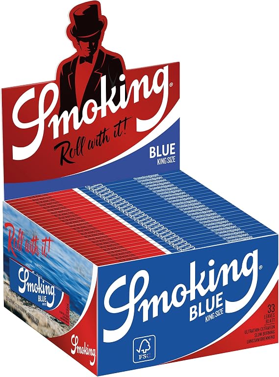 Smoking 1 x King Size Blue 50 x 33, Small